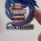 Book dragon, bookish sticker, dragon sticker, sticker for reader, gift for reader, book lover, blue dragon, dragon dungeon